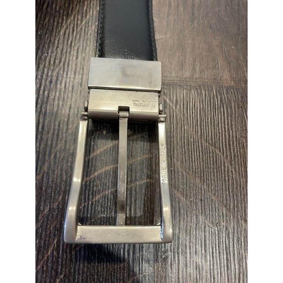 Ermenegildo Zegna Reversible Black/Brown Dress Belt Size 37-33" w/Silver Buckle - Picture 11 of 11